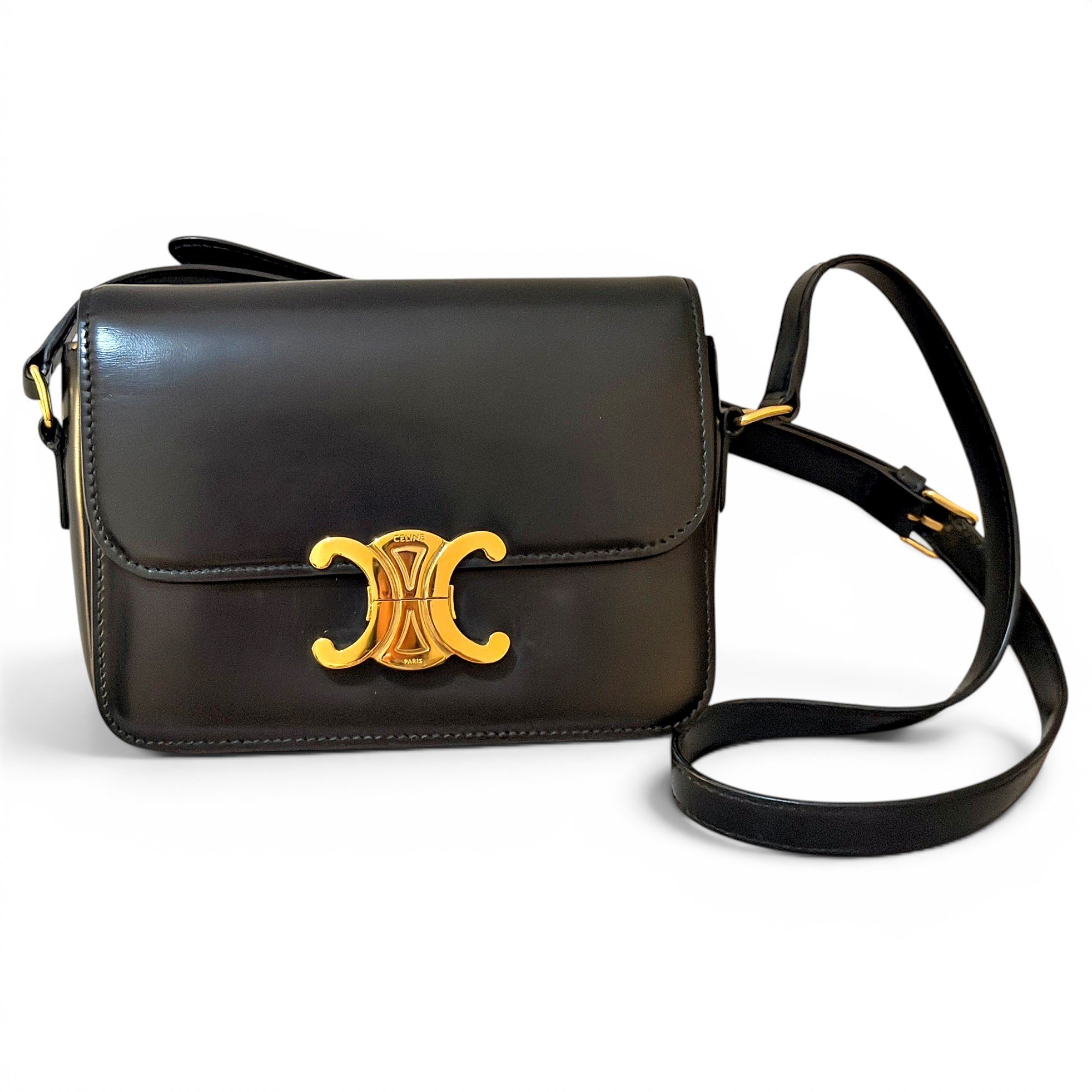 Triomphe leather handbag
