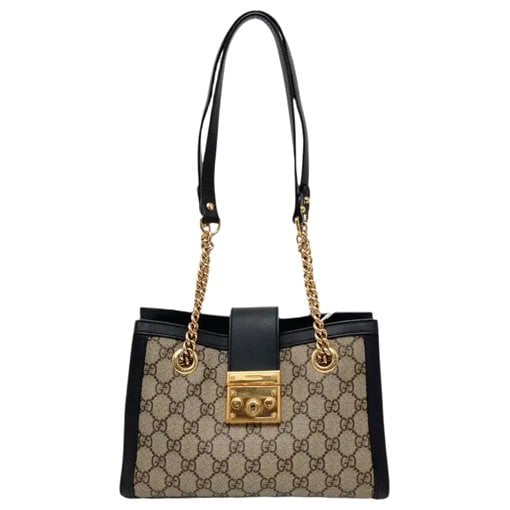 Padlock leather handbag