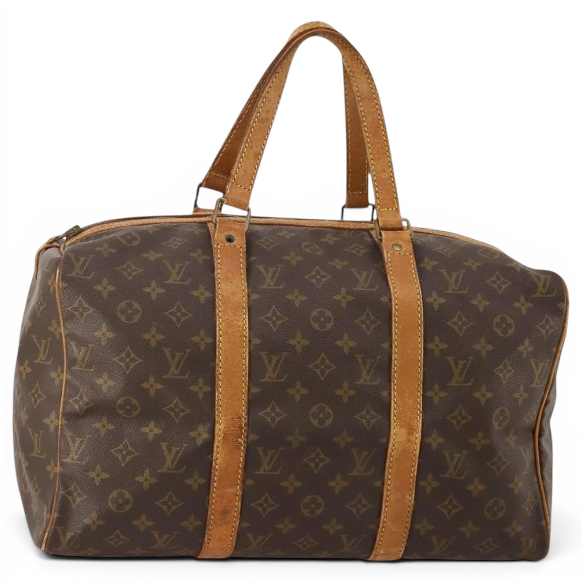 Sac souple leather travel bag