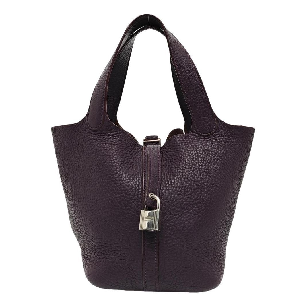 Picotin leather tote