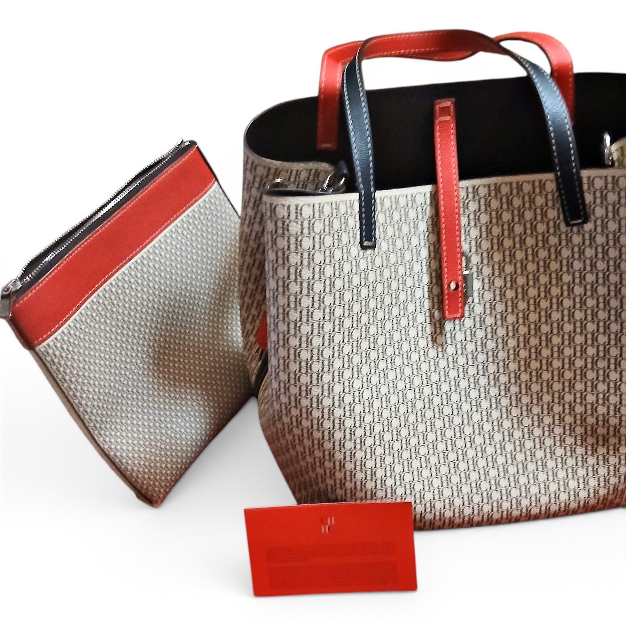 Leather clutch bag