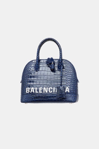 Embossed Leather Small Ville Bag