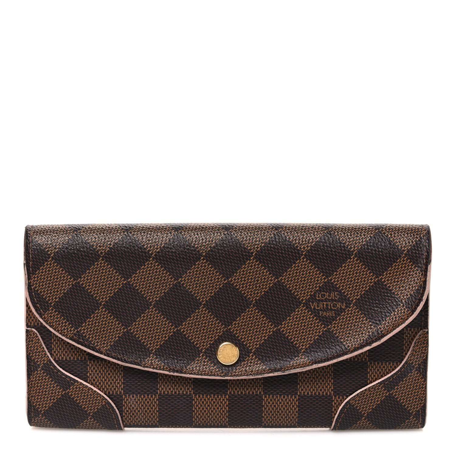 Louis Vuitton Damier Ebene Caissa Wallet Rose Ballerine