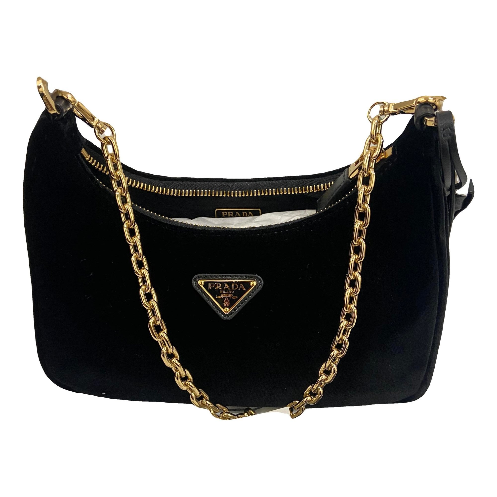 Re-edition velvet handbag