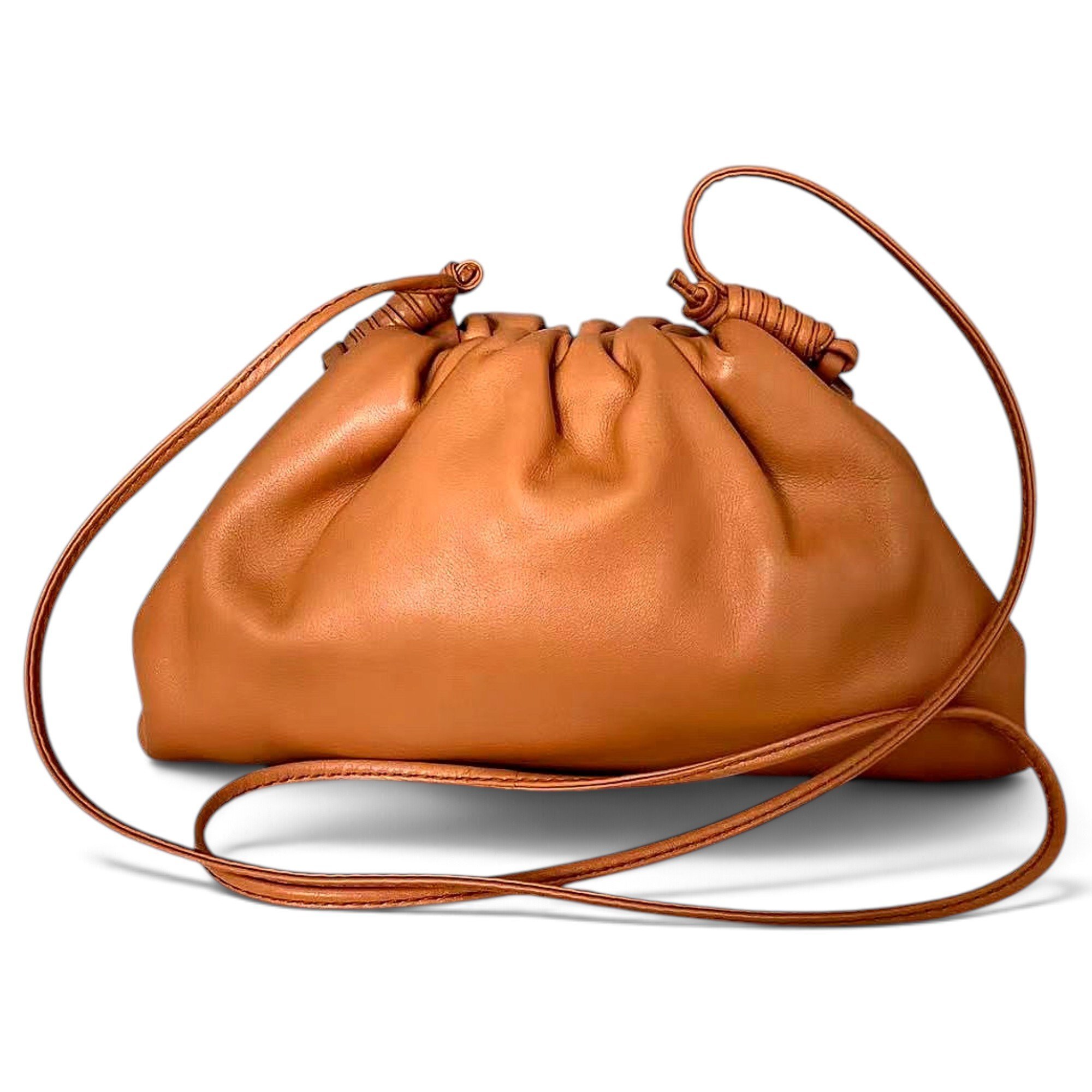 Pouch leather crossbody bag