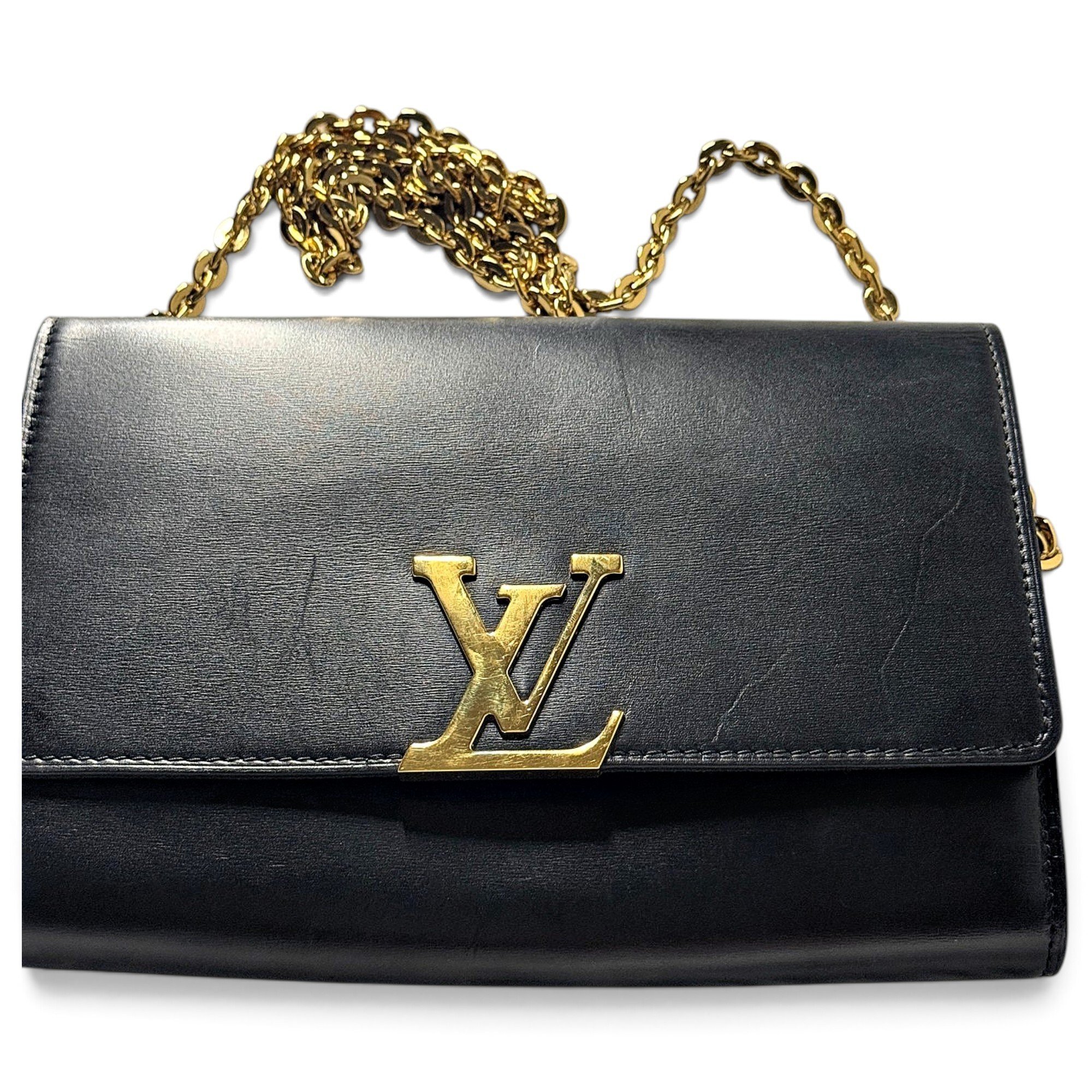 Leather clutch bag