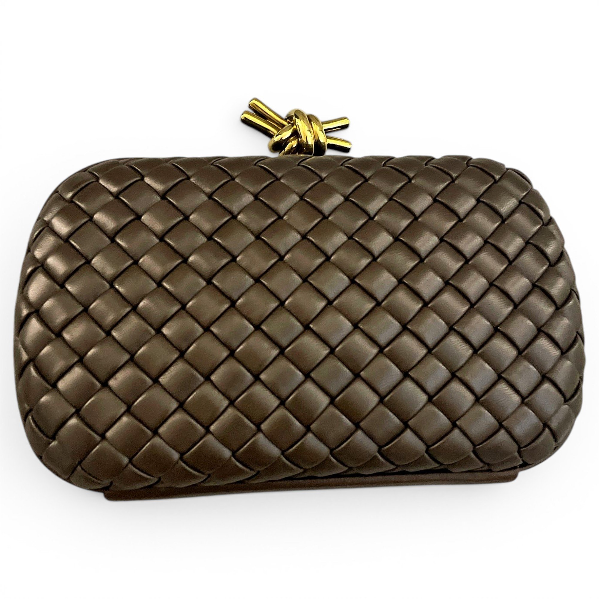 Pochette Knot leather clutch bag