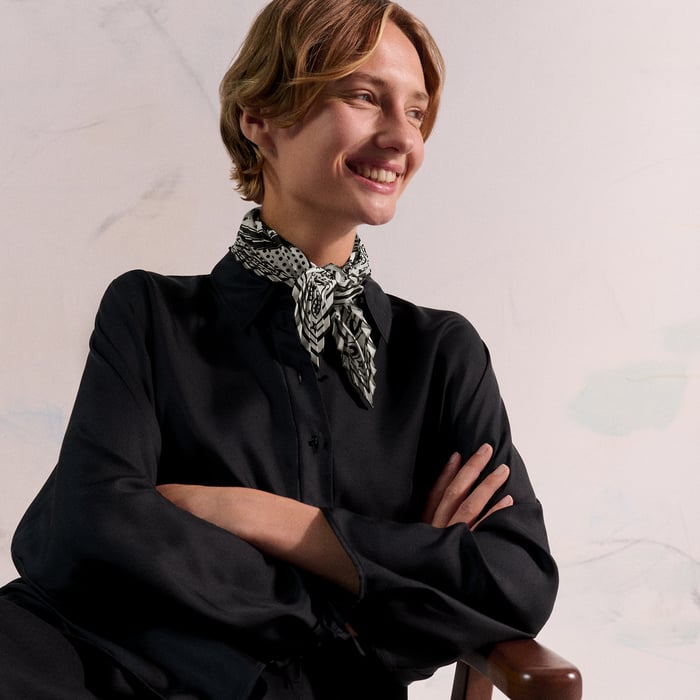 Blanc Brides De Gala Pleated Bandana 55