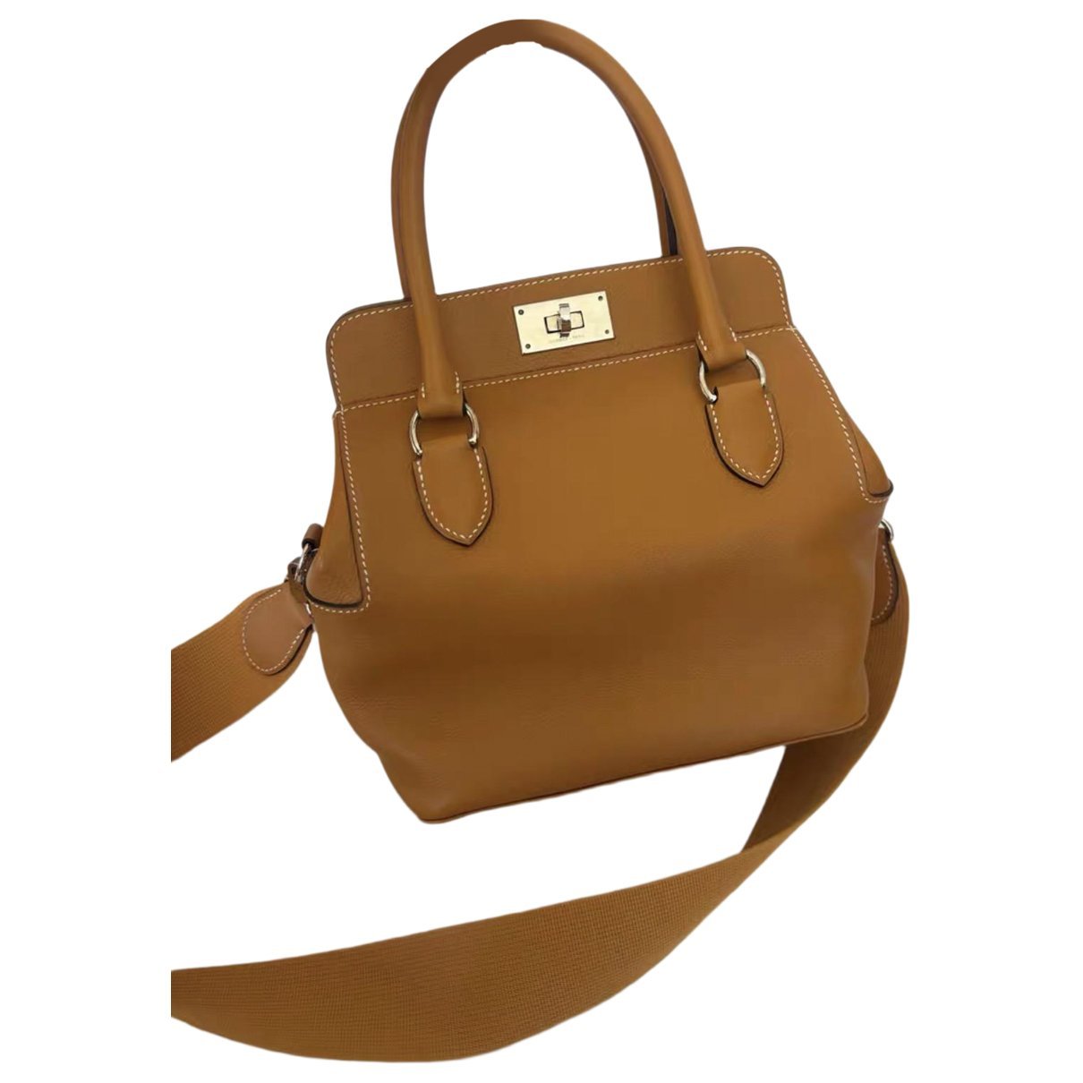 Toolbox leather handbag