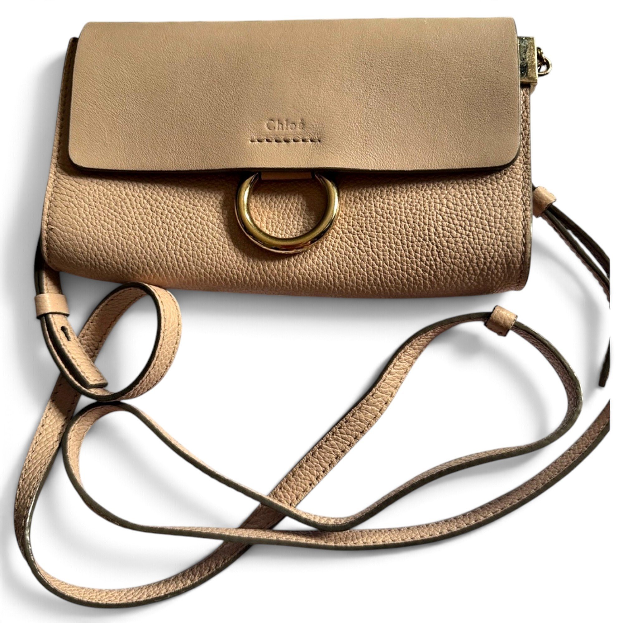 Alphabet leather crossbody bag