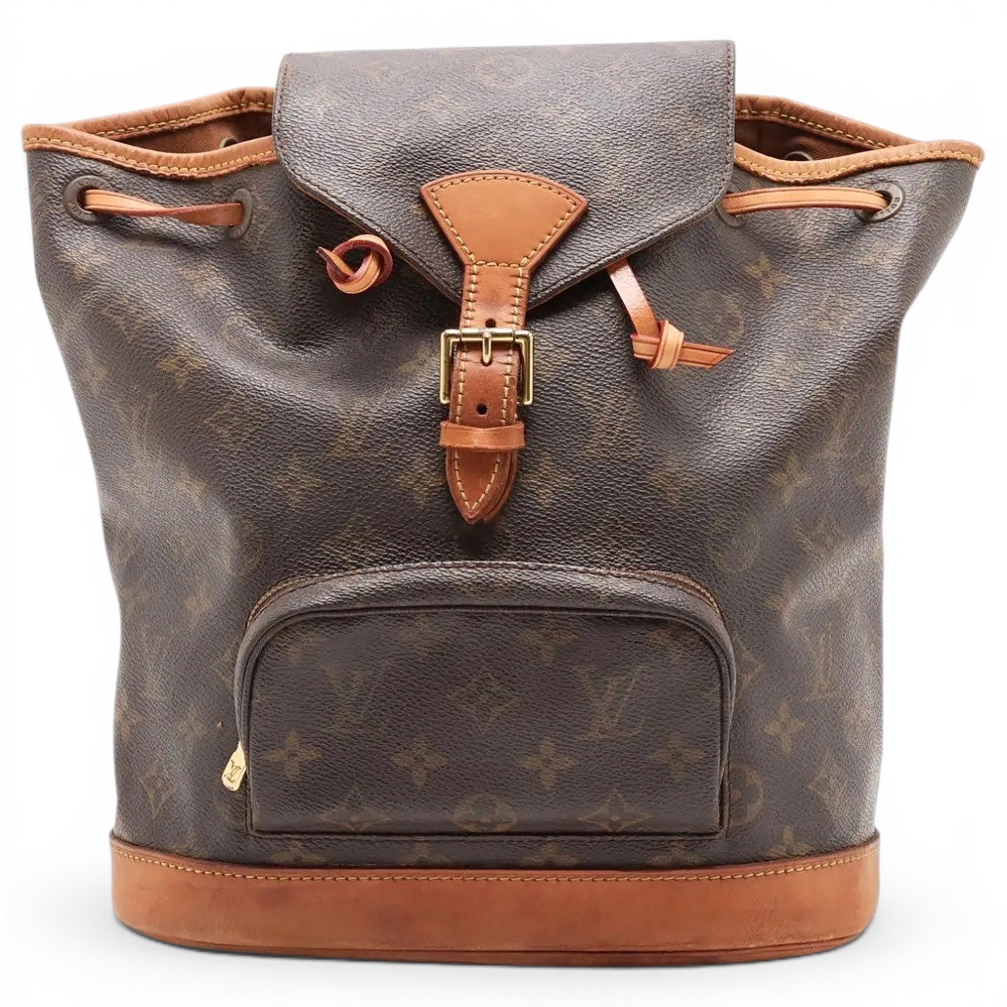 Montsouris Vintage leather backpack