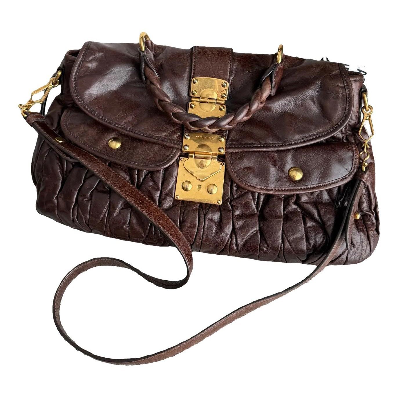 Coffer leather crossbody bag
