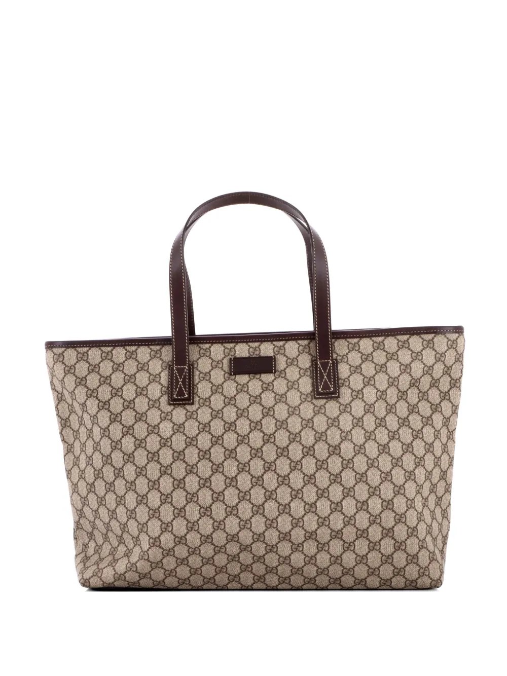 Plus GG Coated Canvas with Leather Large tote bag