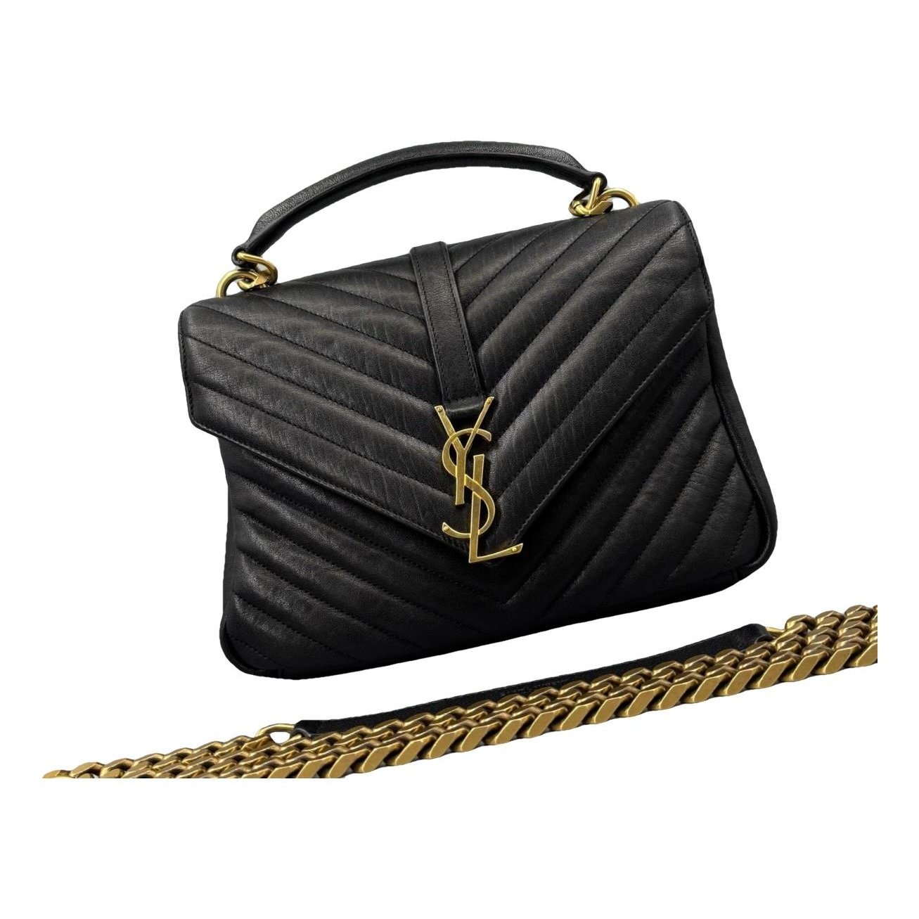 Collége monogramme leather handbag