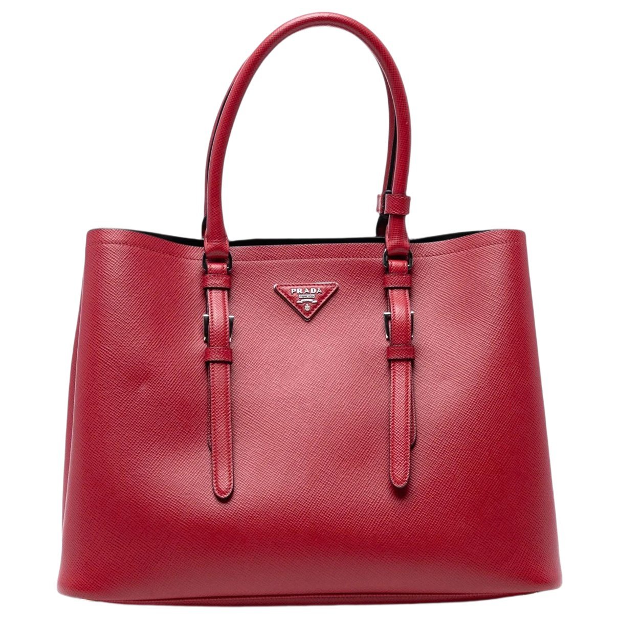 Double leather satchel