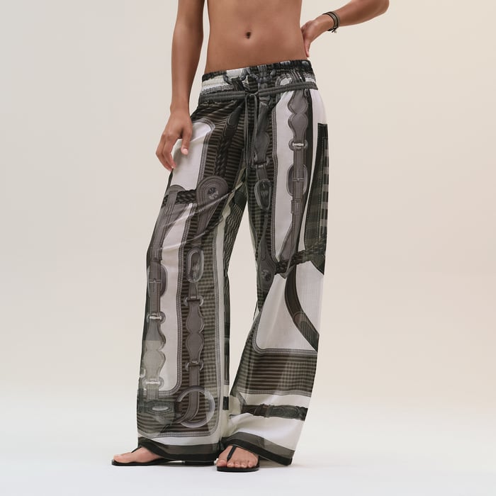 Marron Fusain "Coaching Remix" Beach Pants