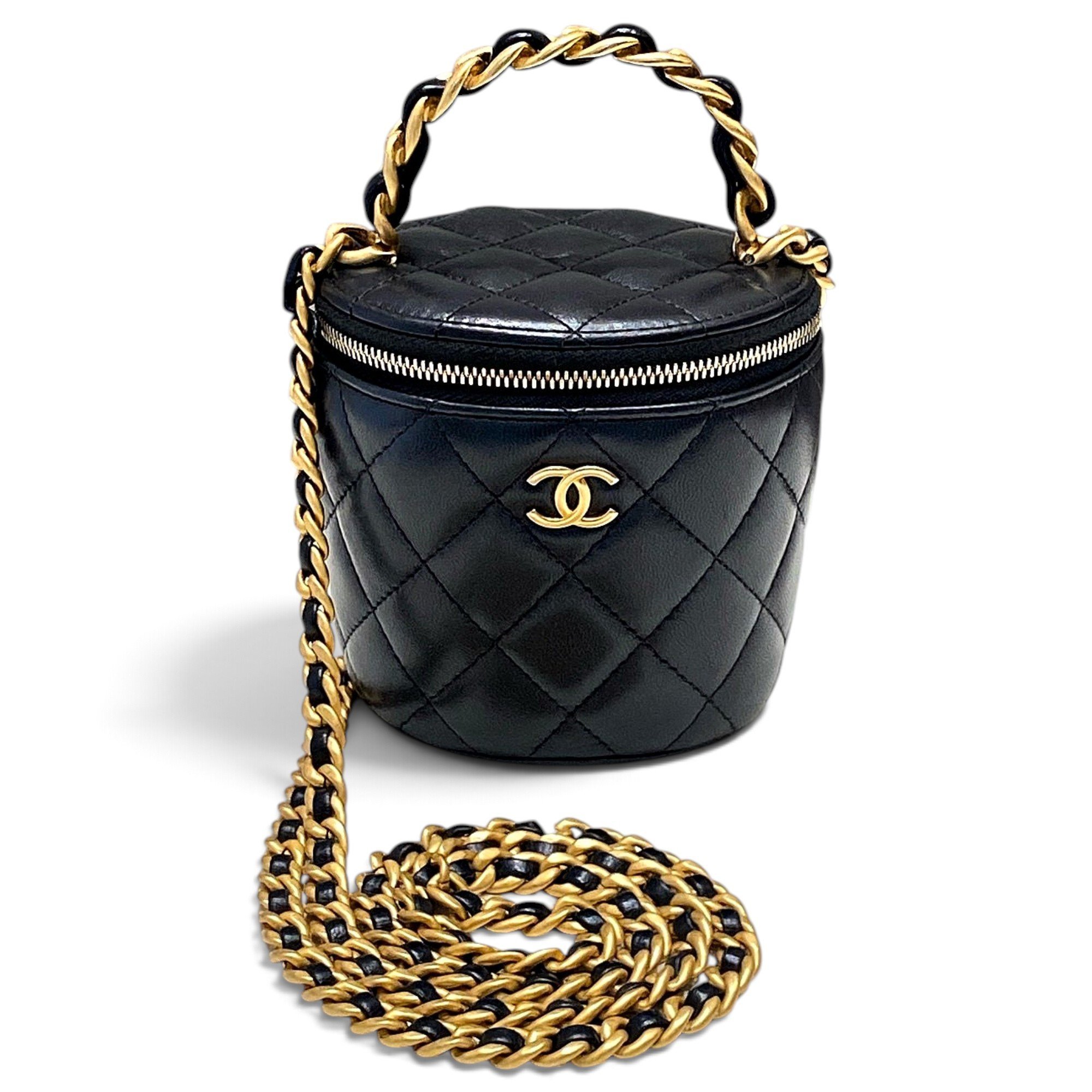 Trendy CC Vanity leather handbag