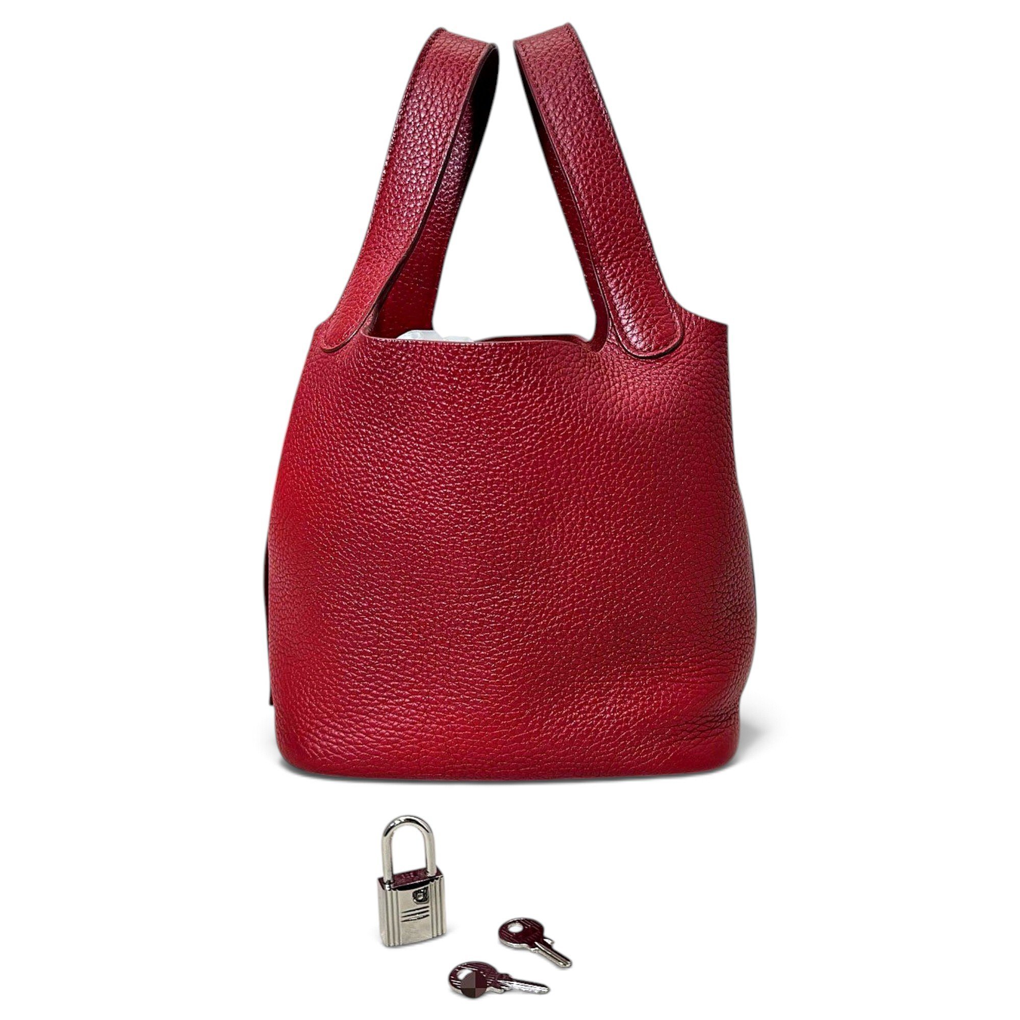 Picotin leather tote