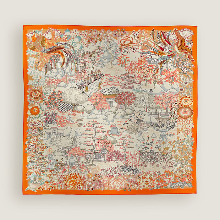 Mille Feuilles De Soie Double Face Scarf 90