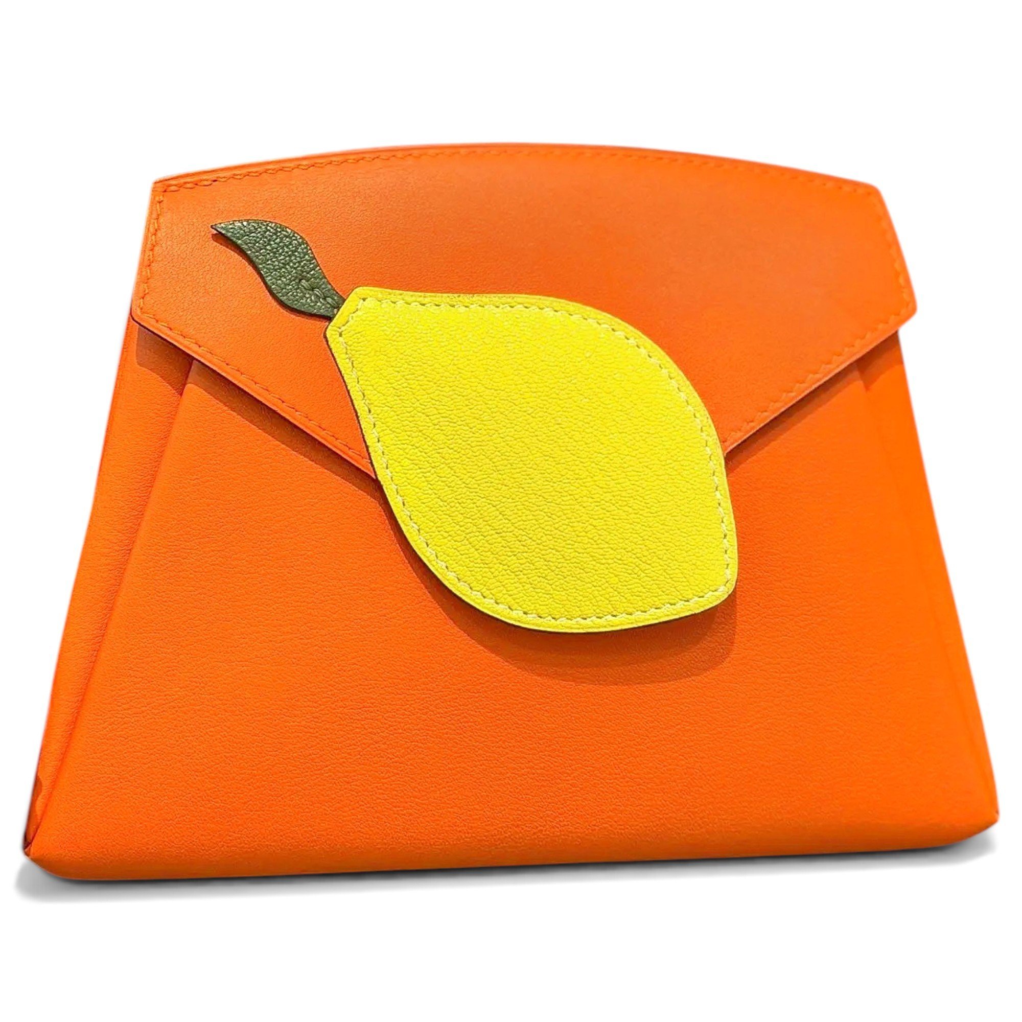 Leather clutch bag