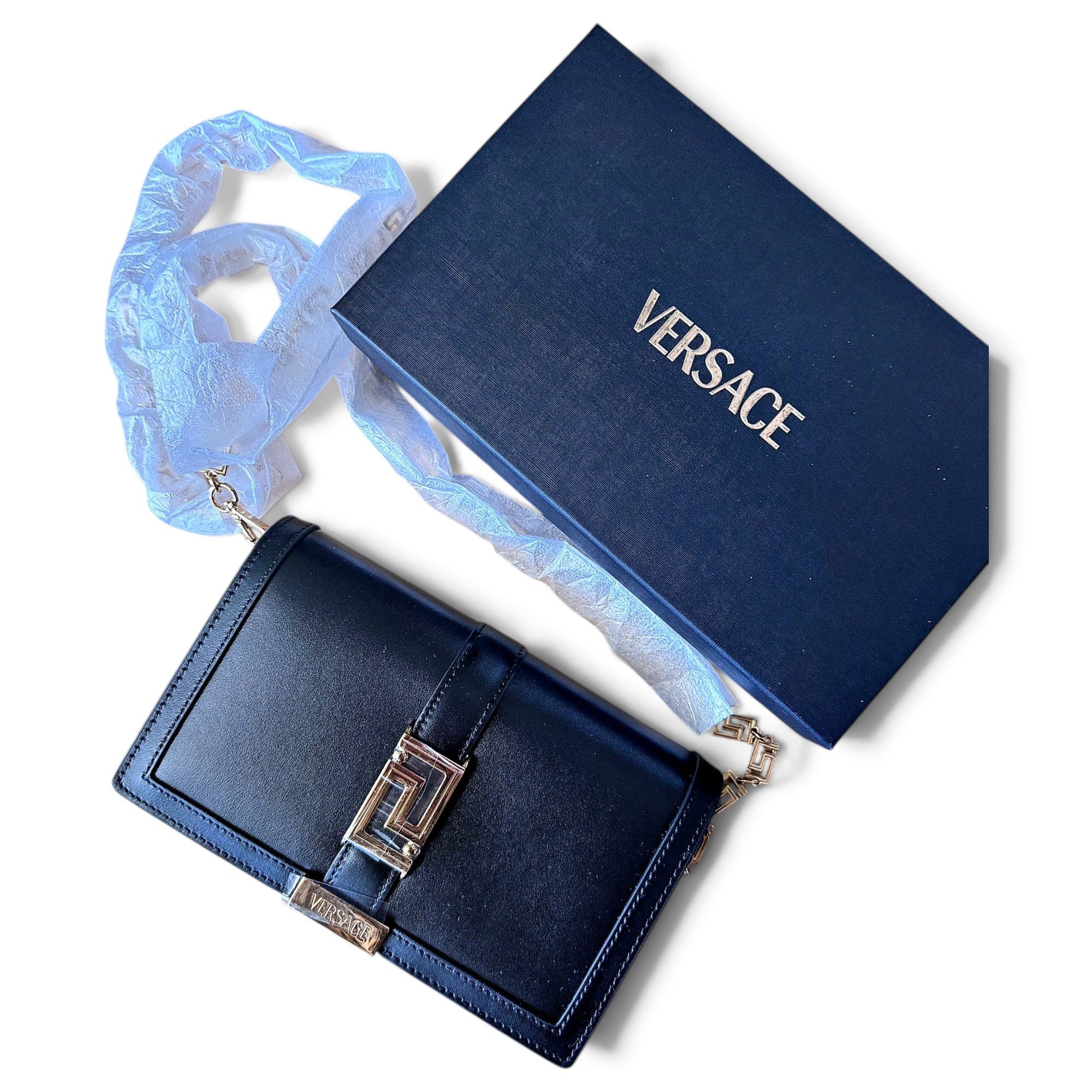 Leather clutch bag