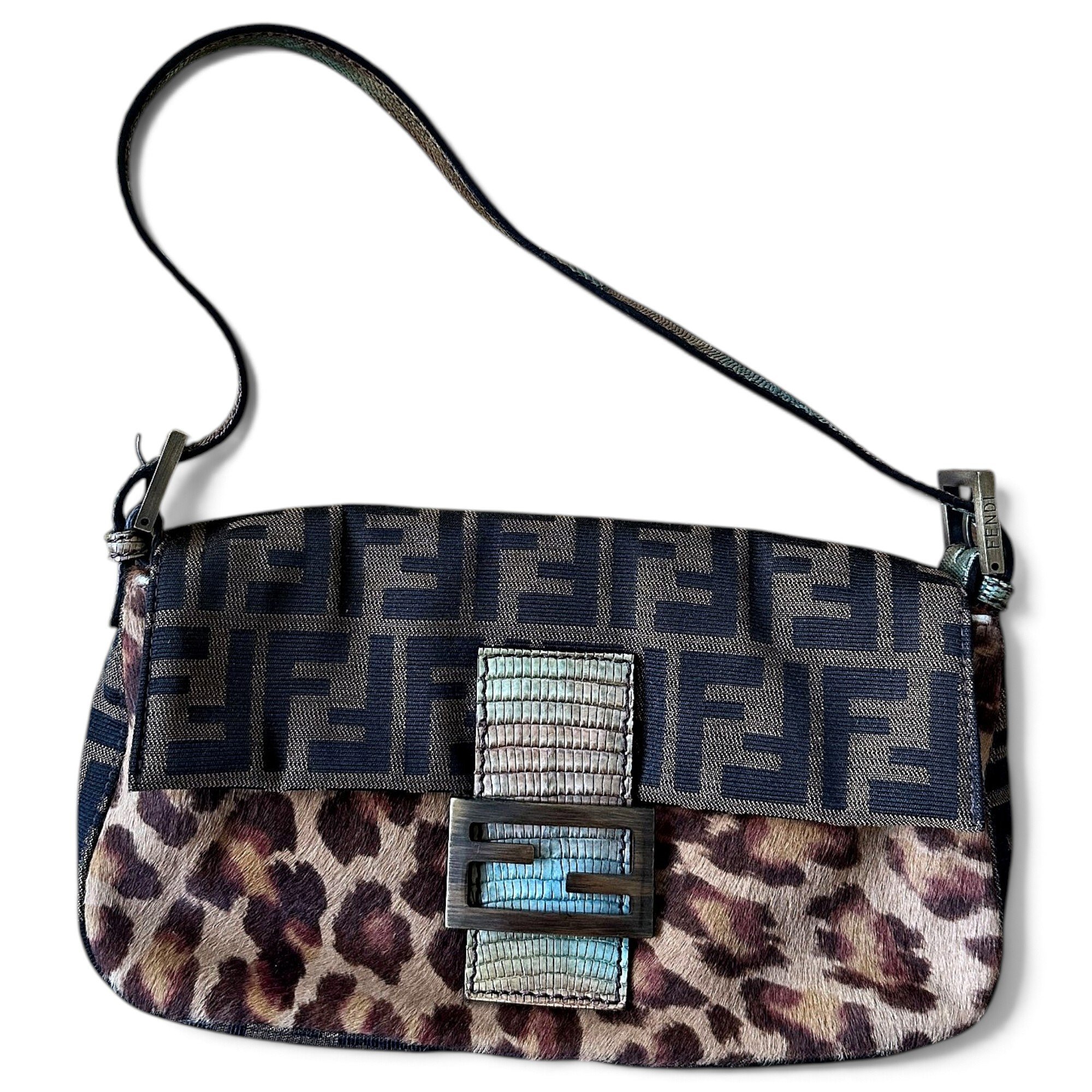 Baguette pony-style calfskin handbag