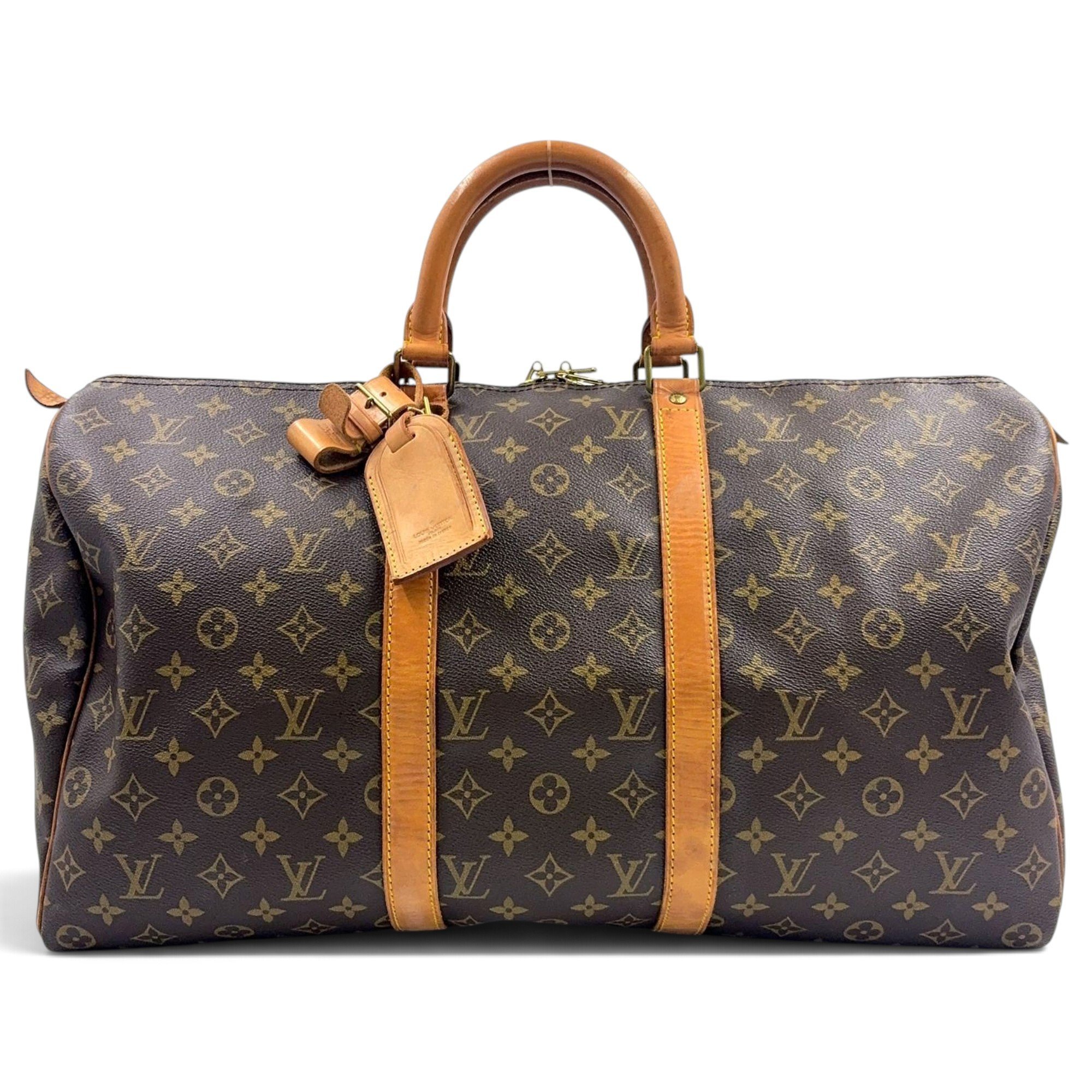 Keepall leather travel bag