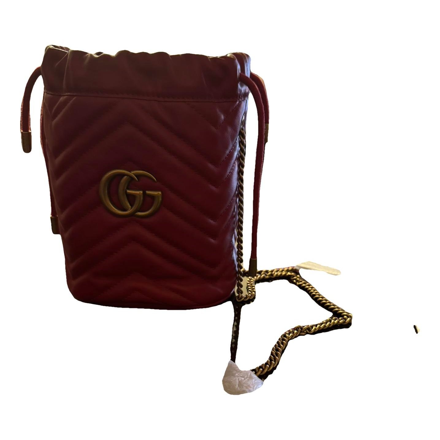 GG Marmont Chain Bucket leather crossbody bag