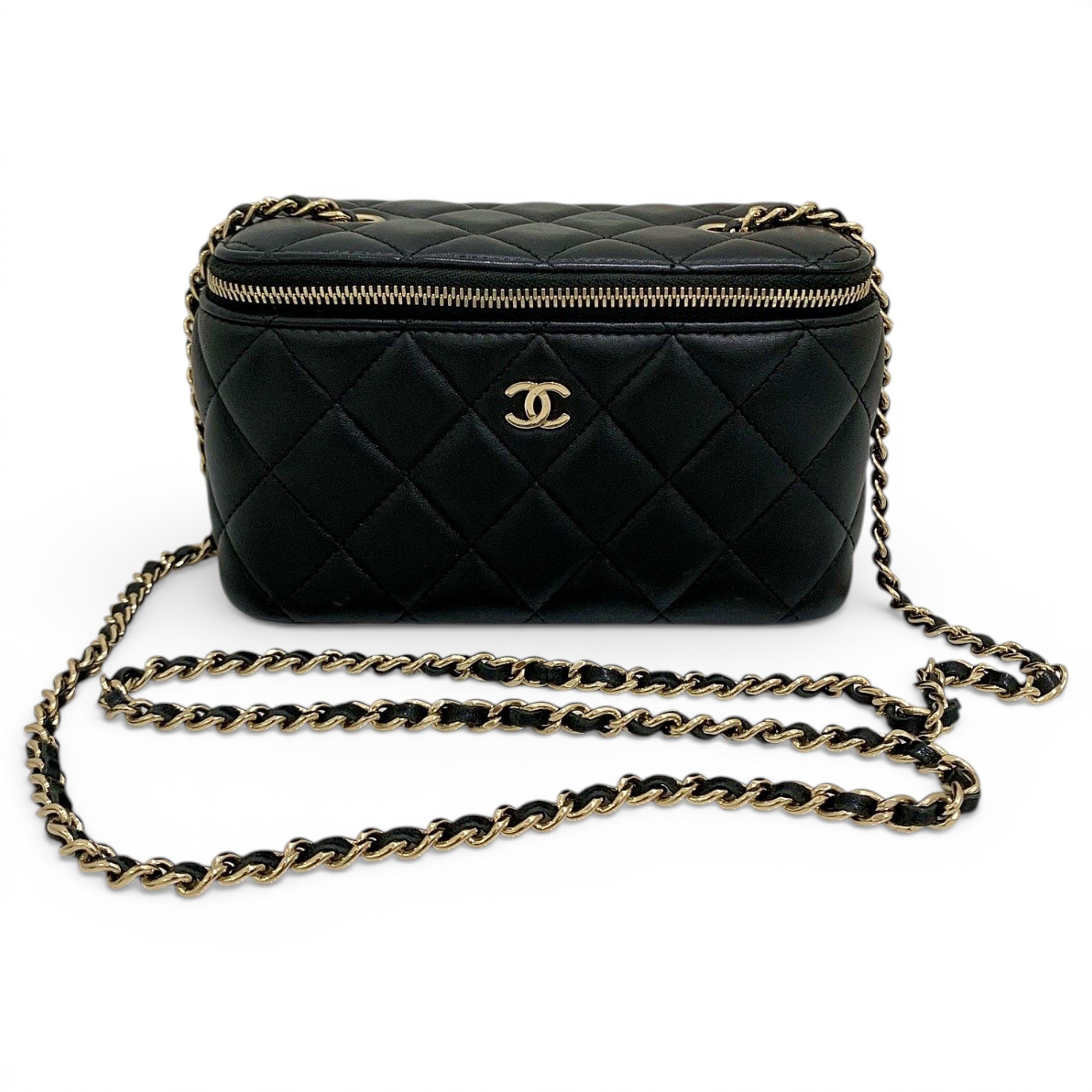 Vanity leather handbag