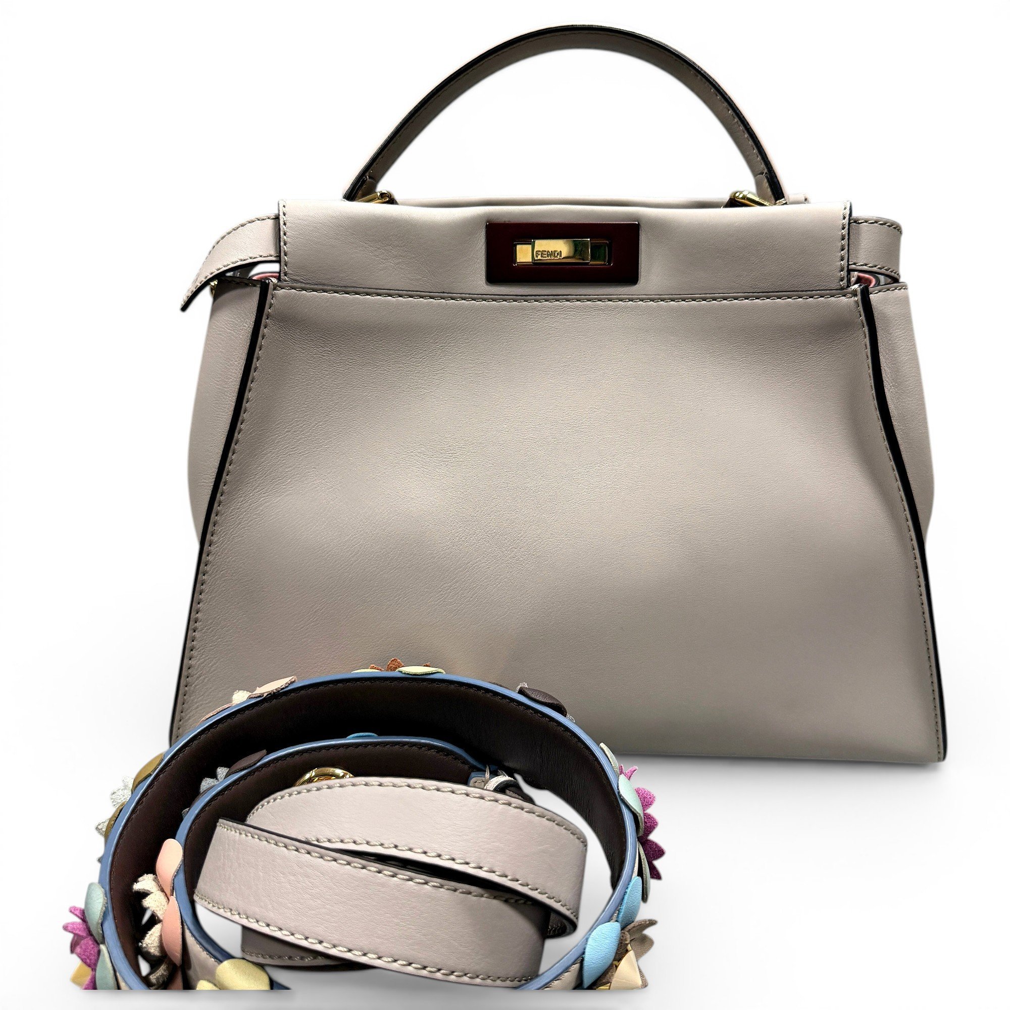 Peekaboo leather handbag