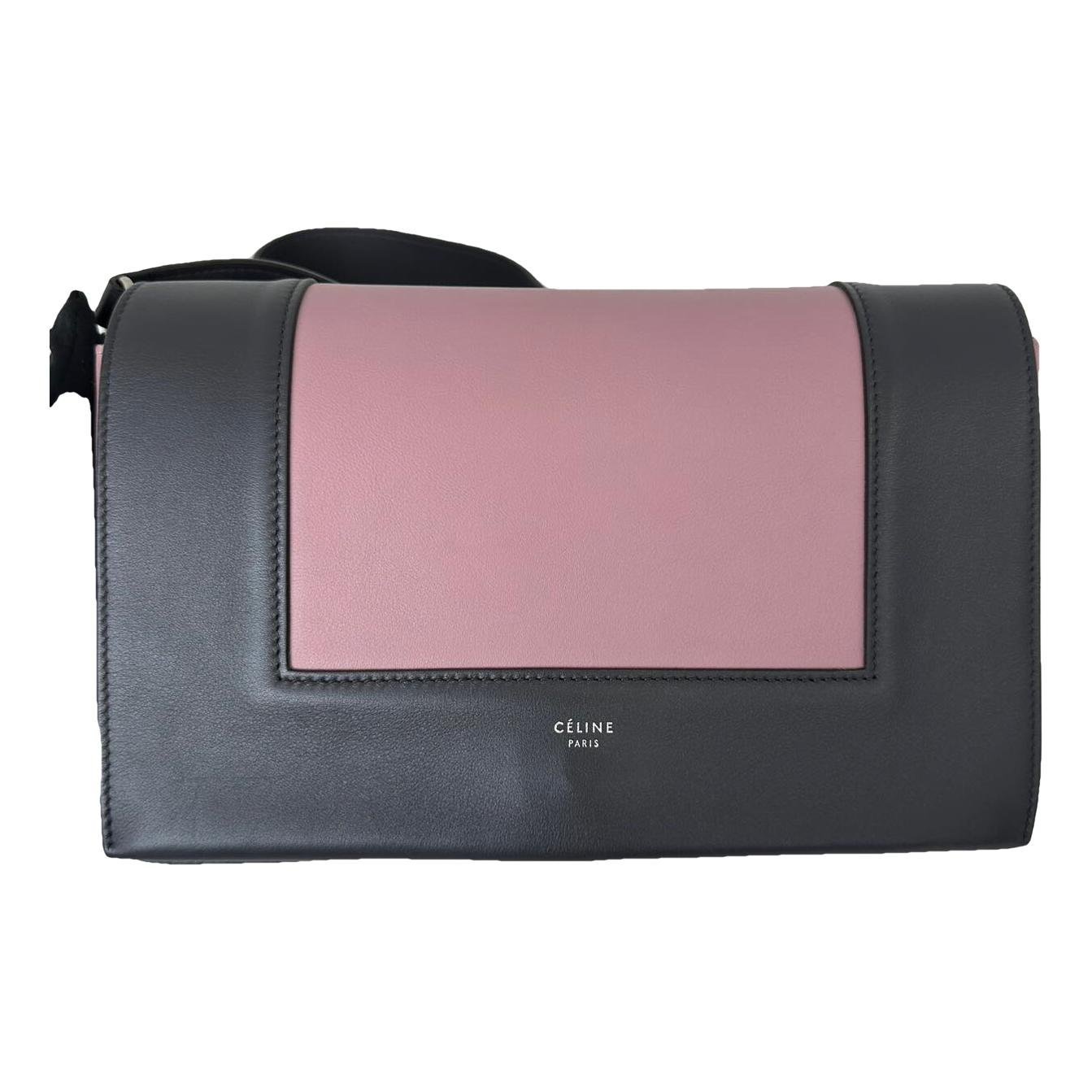 Frame leather handbag
