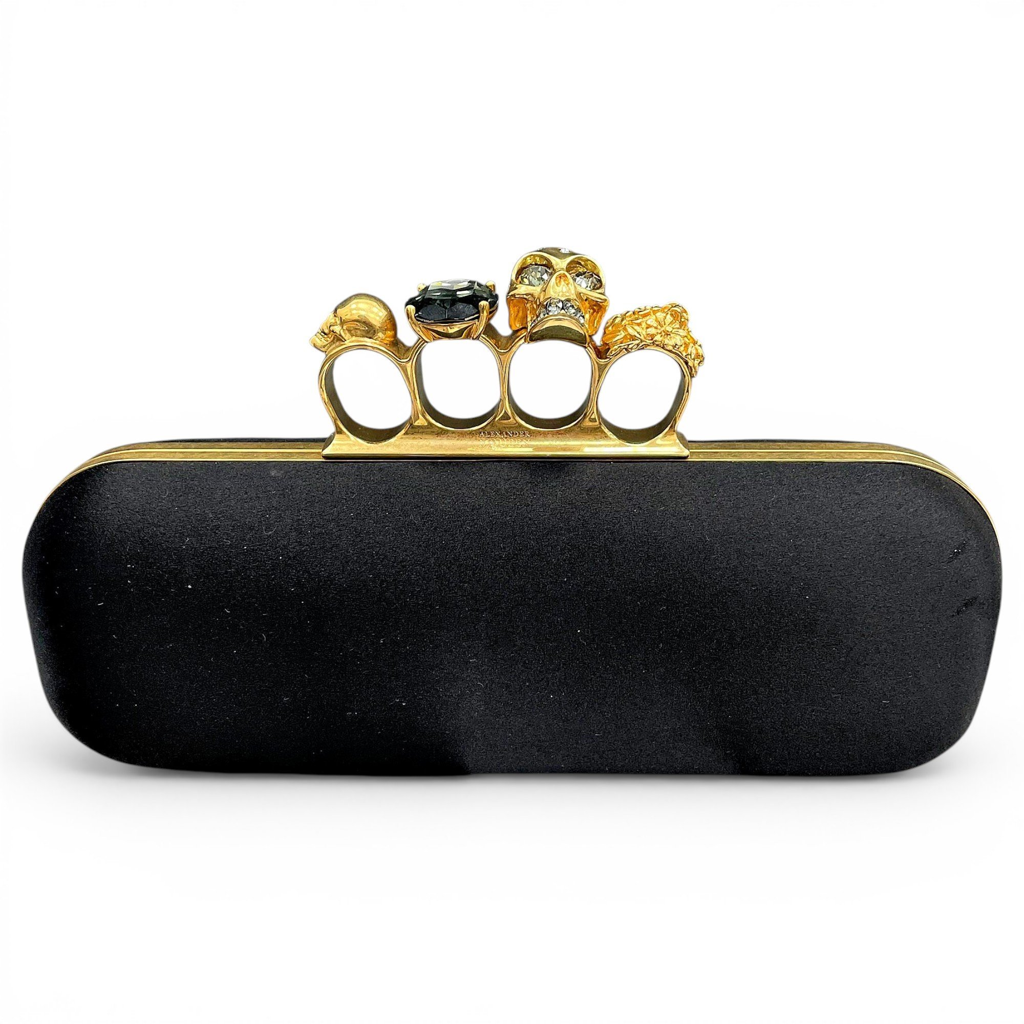 Knuckle silk clutch bag