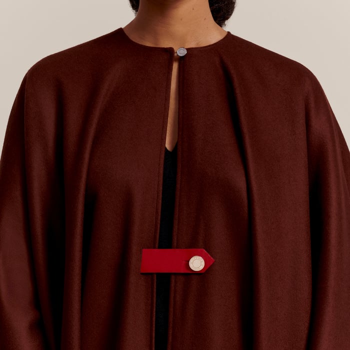 Neutral Colors Surprise Petit H Cashmere Cape