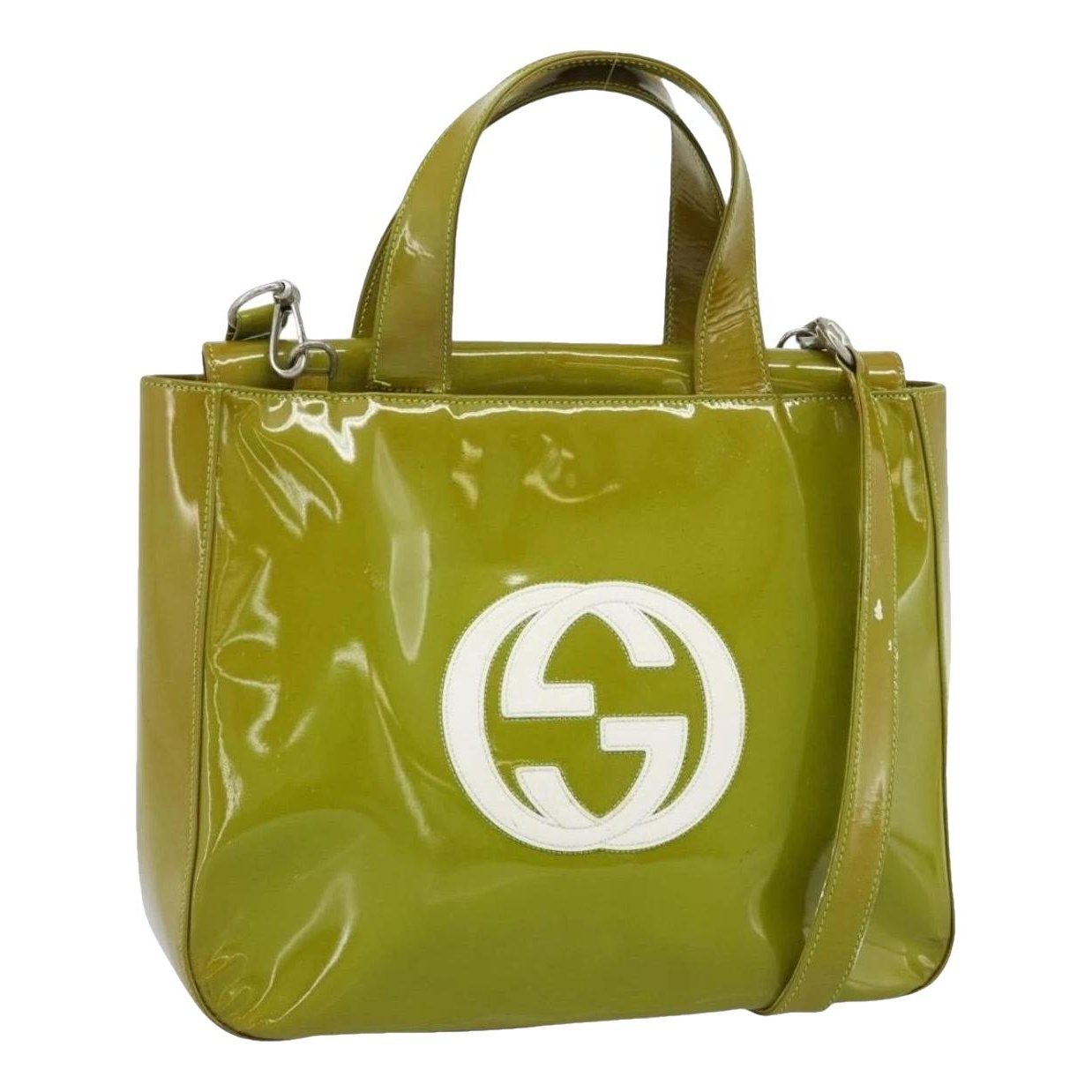 Patent leather handbag