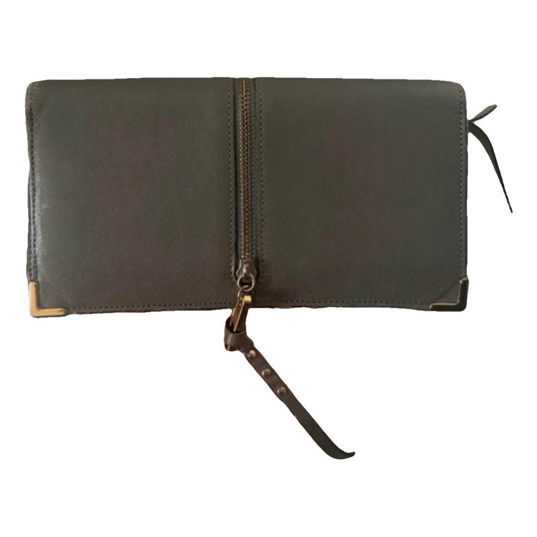 Leather clutch bag