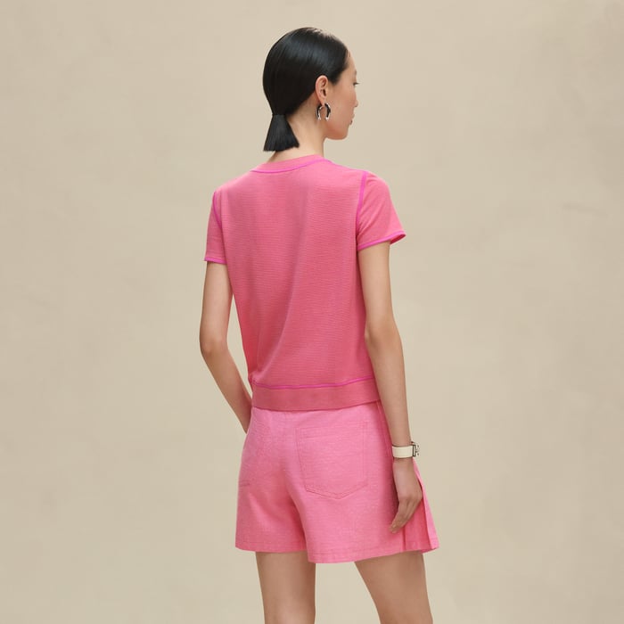 Rose Sakura "Candy Libris" Short-sleeve Twillaine Sweater