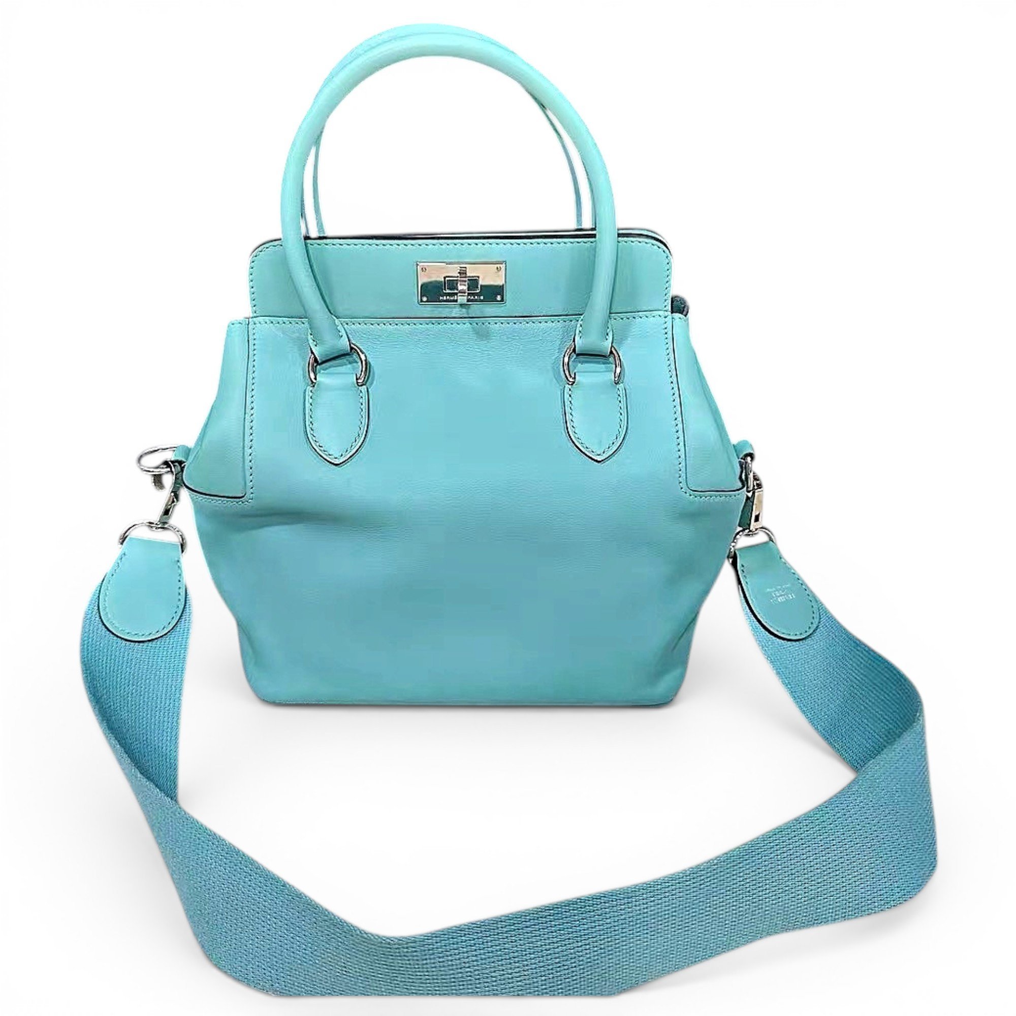 Toolbox leather handbag