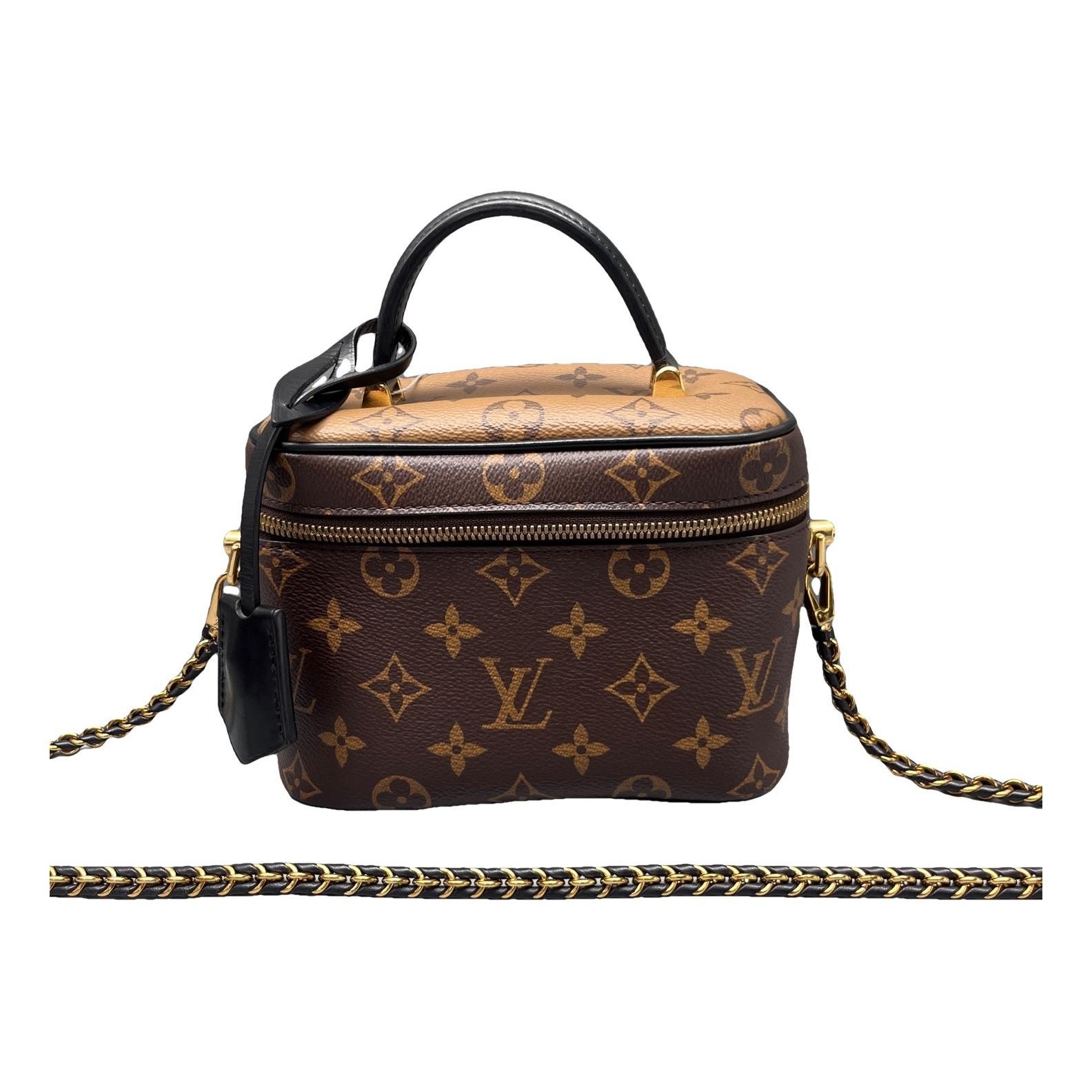 Vanity leather handbag