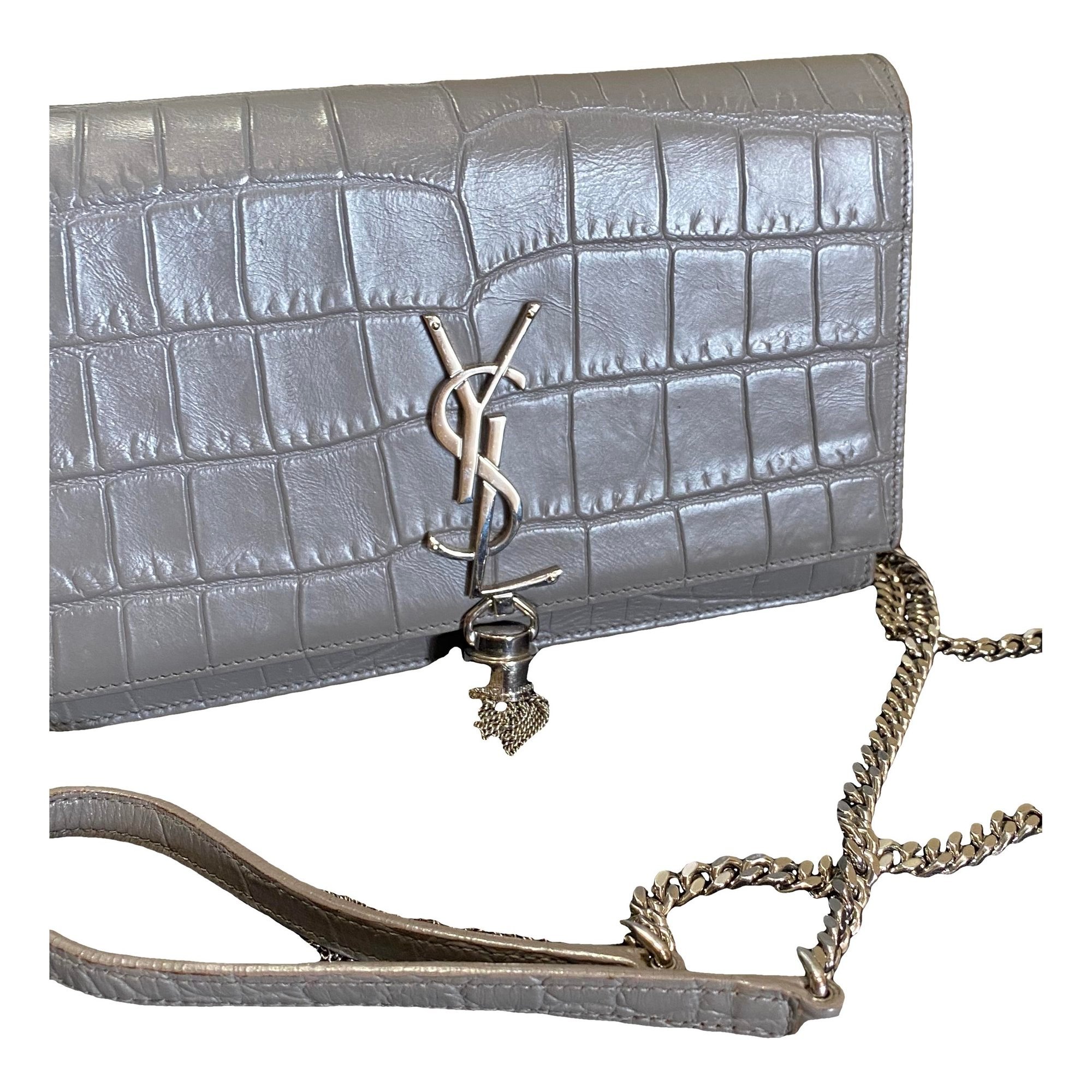 Leather clutch bag