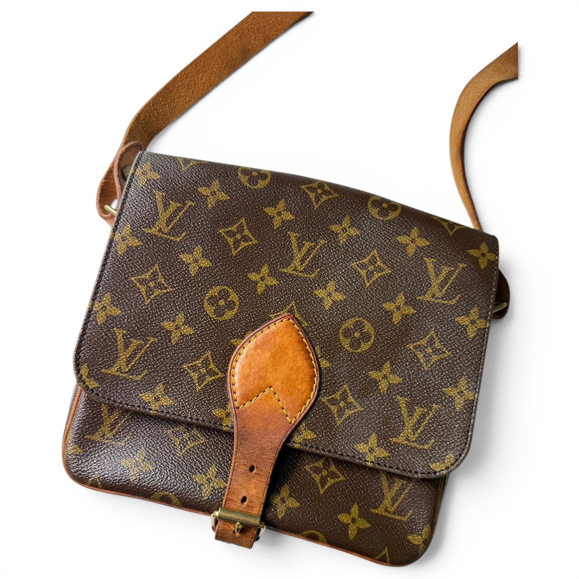 Cartouchière leather crossbody bag