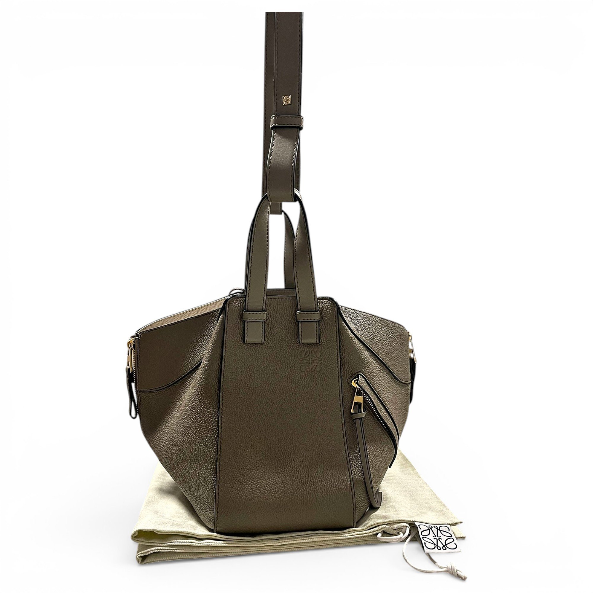 Hammock leather handbag