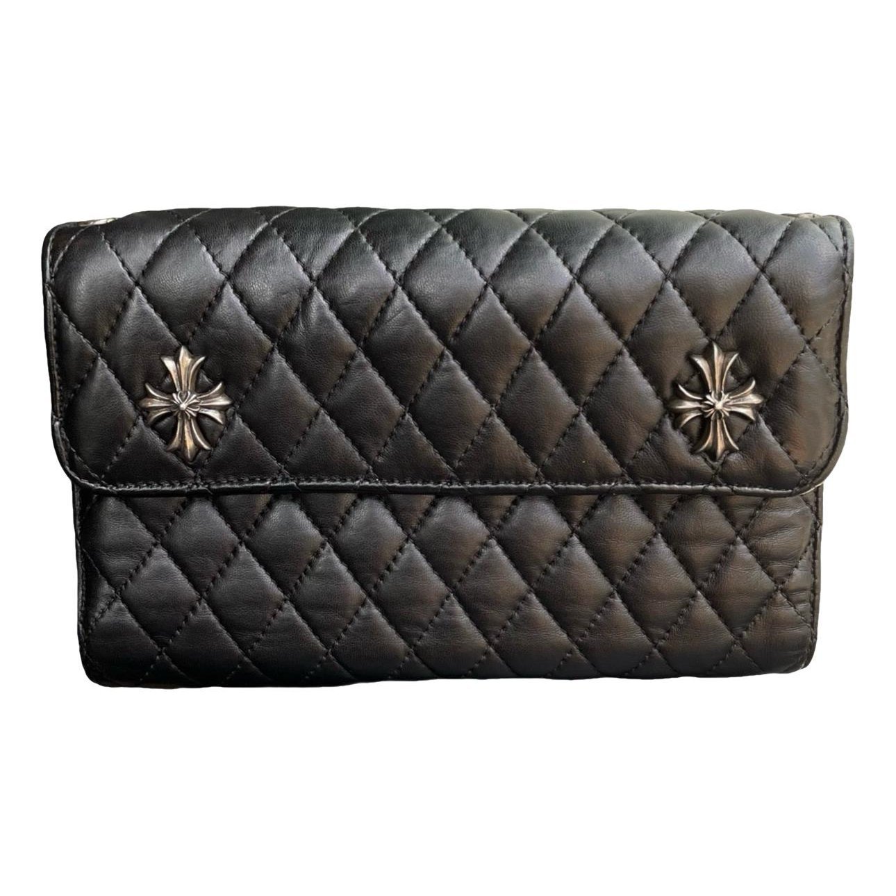 Leather clutch bag