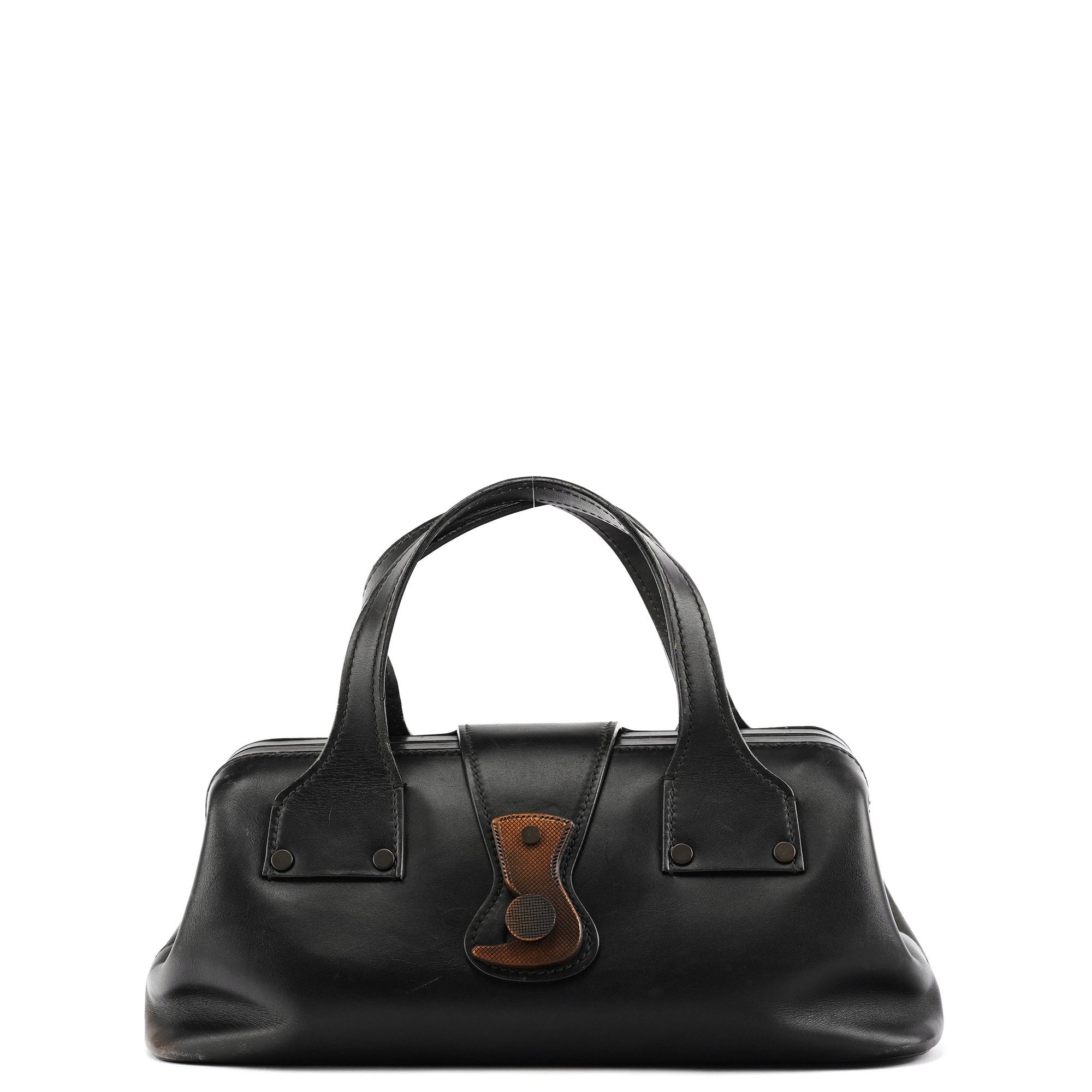 Jackie leather bowling bag