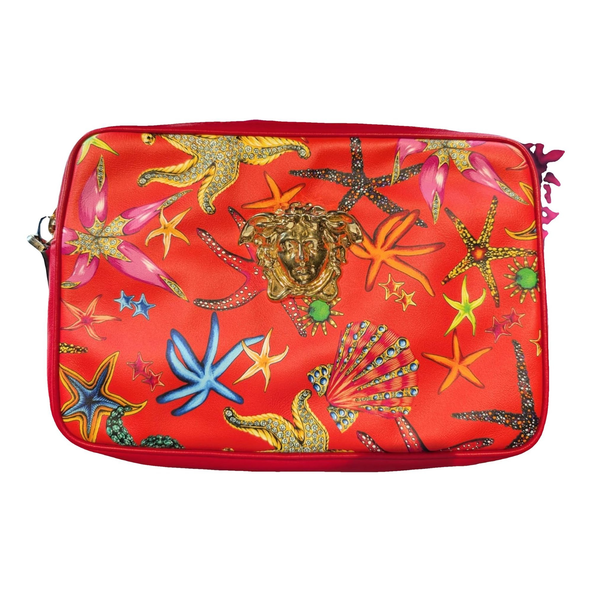 Leather clutch bag