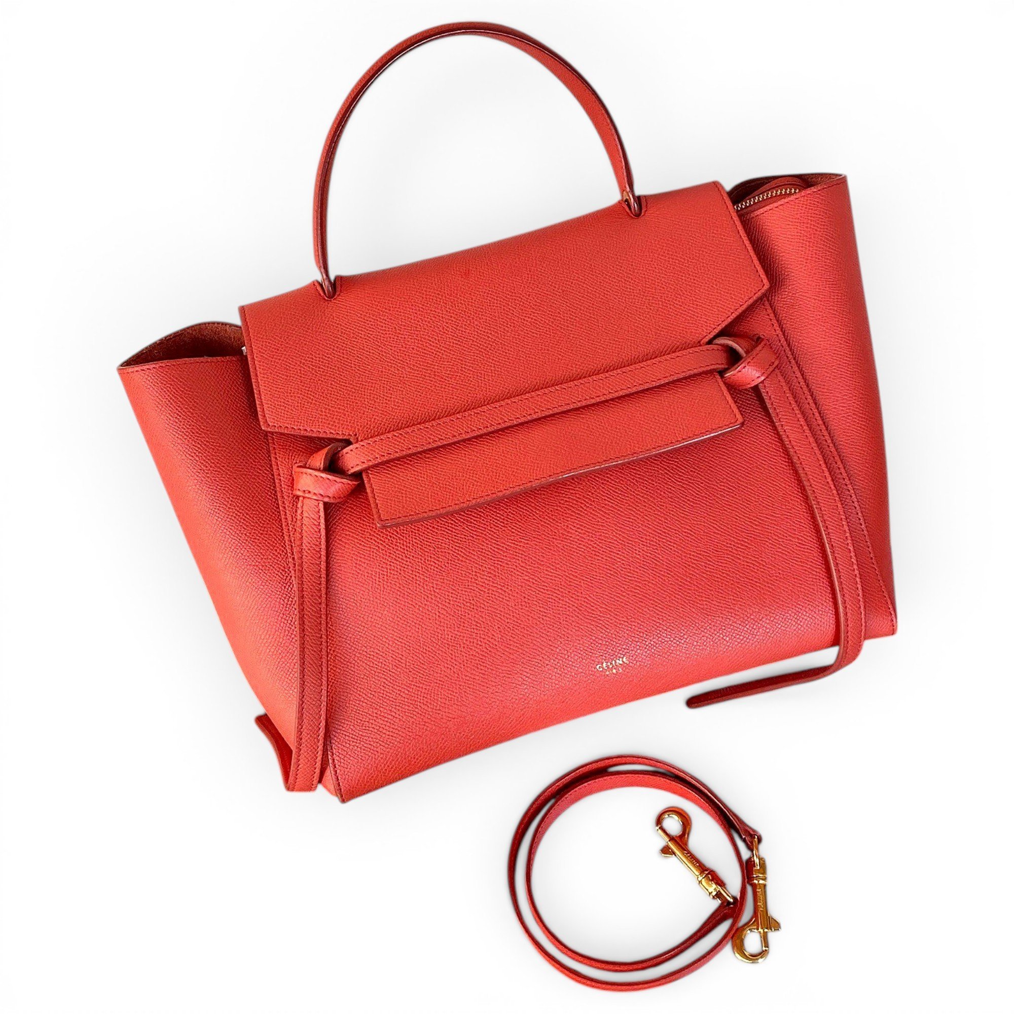 Belt leather handbag
