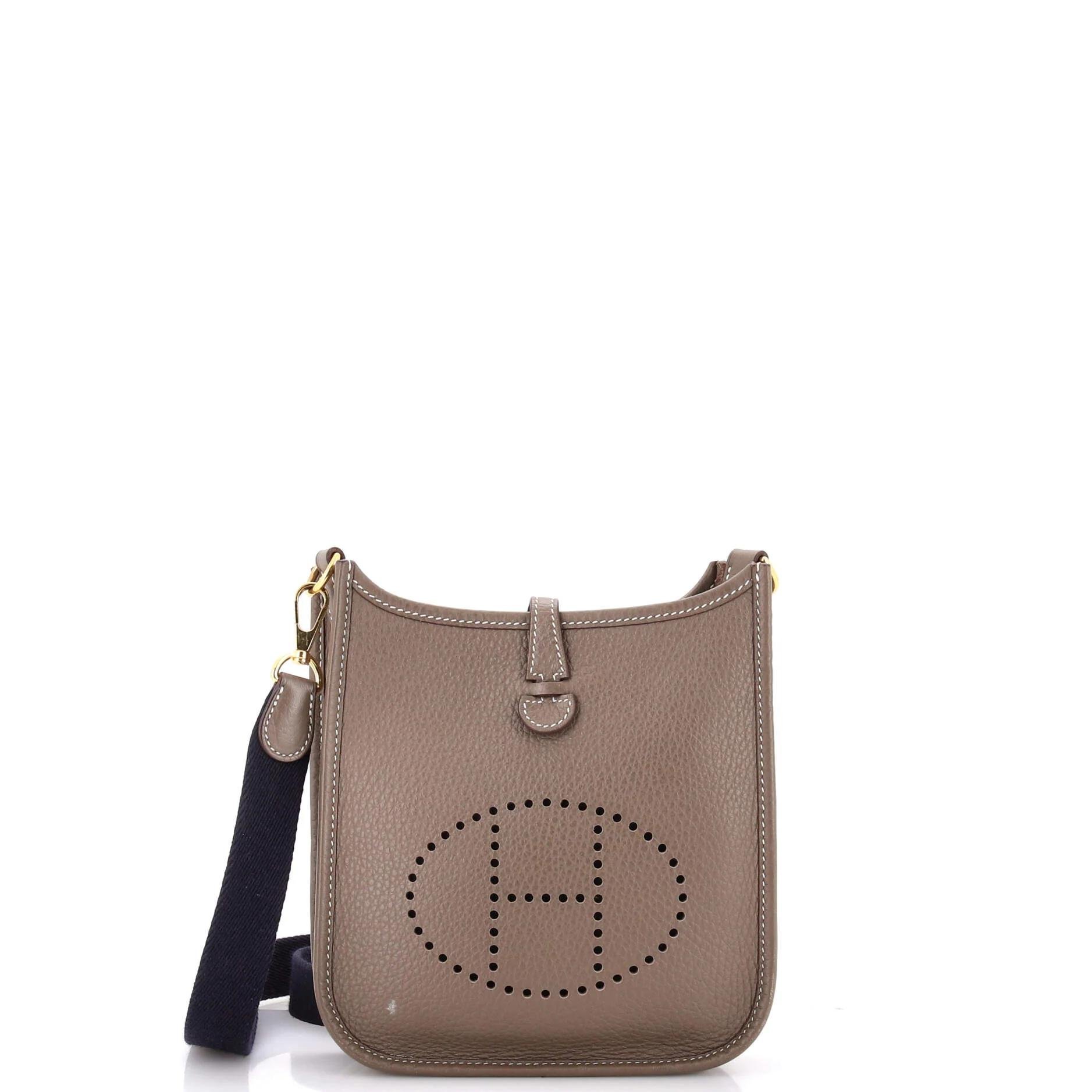 Hermes Evelyne Handbag Clemence Leather 2024