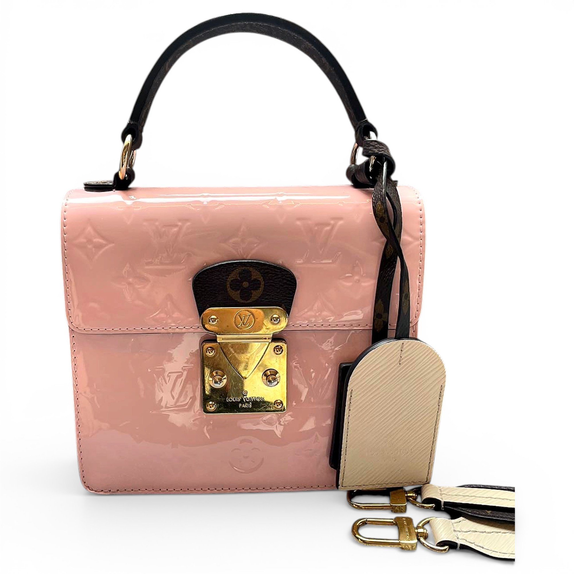 Patent leather handbag