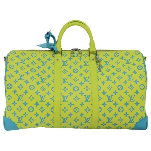Louis Vuitton Keepall leather travel bag