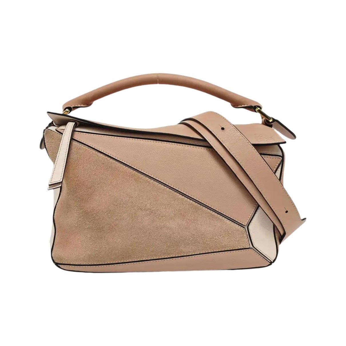 Puzzle leather handbag