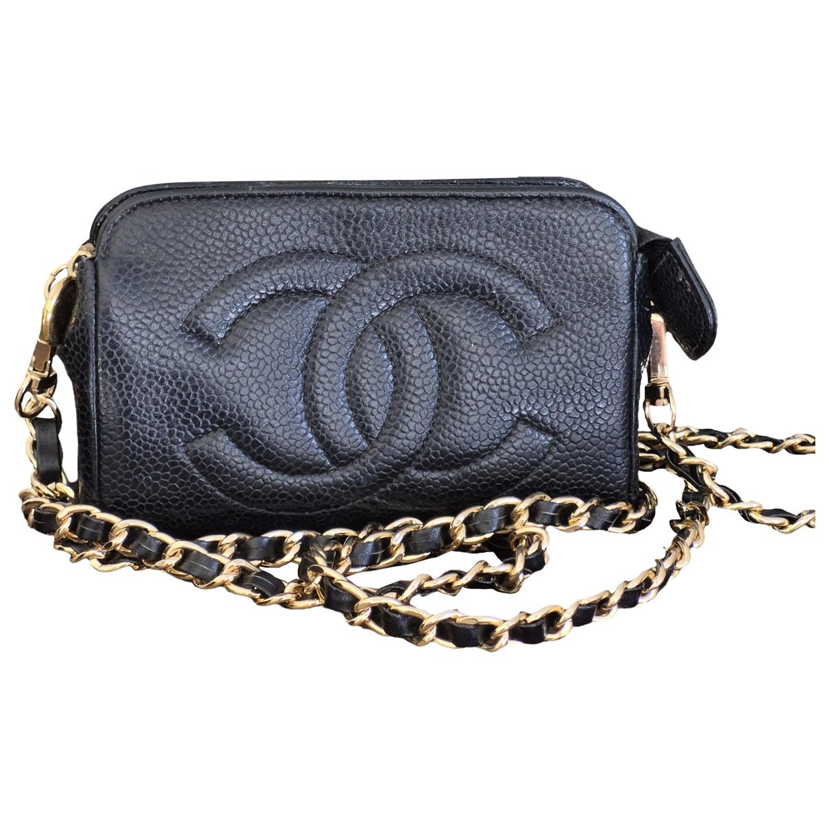 Wallet On Chain leather mini bag
